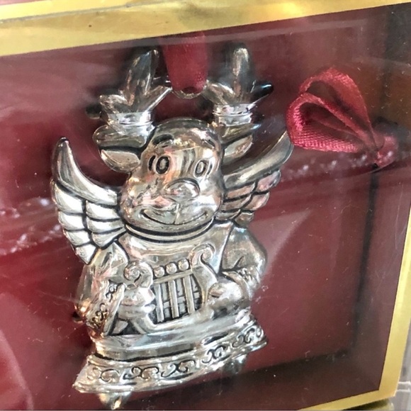 NIB Gorham Silver-plate Christmas Reindeer Ornaments - Picture 3 of 7